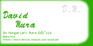 david mura business card